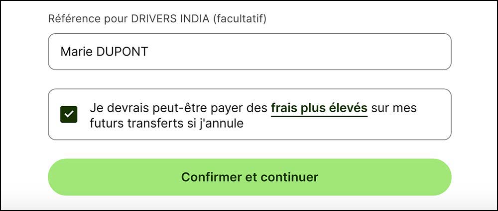 Indiquer la reference